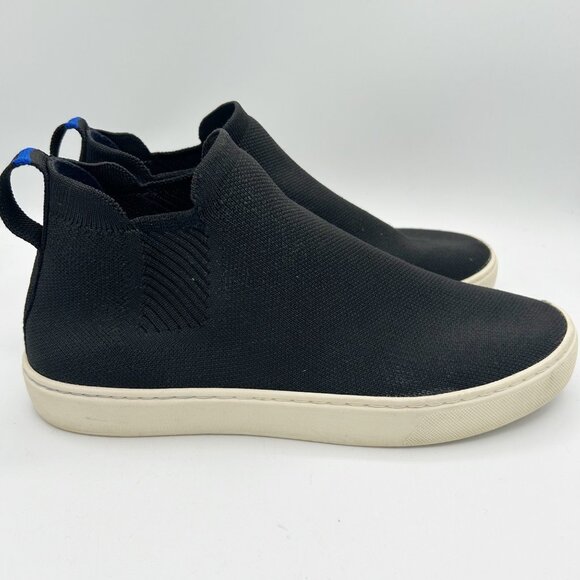 Rothy’s Chelsea Black High Top Sneakers Shoes Size 9 Classic Fall Women's - Picture 1 of 8